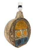 TROIKA POTTERY - CORNISH STUDIO POTTERY WHEEL LAMP BY ELEANOR WINNING