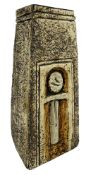 TROIKA POTTERY - CORNISH STUDIO POTTERY COFFIN VASE BY ANNE JONES