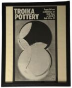 TROIKA POTTERY POSTER - HEALS EXHIBITION POSTER SIGNED 1 OF 100 BY BENNY SIROTA