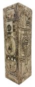 TROIKA POTTERY - CORNISH STUDIO POTTERY RECTANGULAR VASE BY LINDA HAZEL