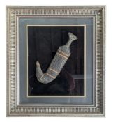 MIDDLE EASTERN FRAMED JAMBIYA DAGGER