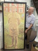 LIFESIZE WWI PAINTING OF SGT. CHARLES J. SEARS KIA 1916