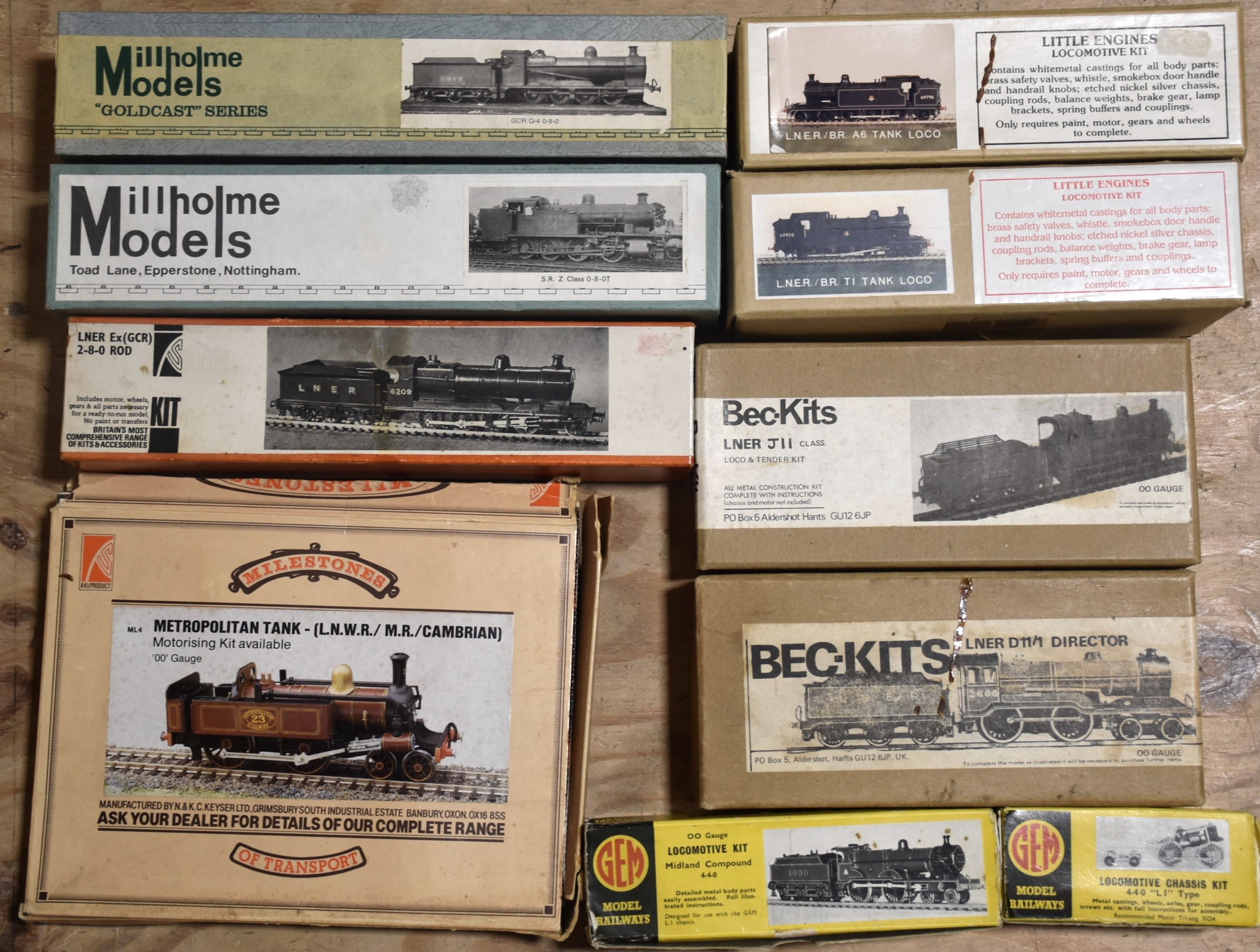 Ten OO gauge locomotive kits by Little Engines, GEM, Millholme Models ...
