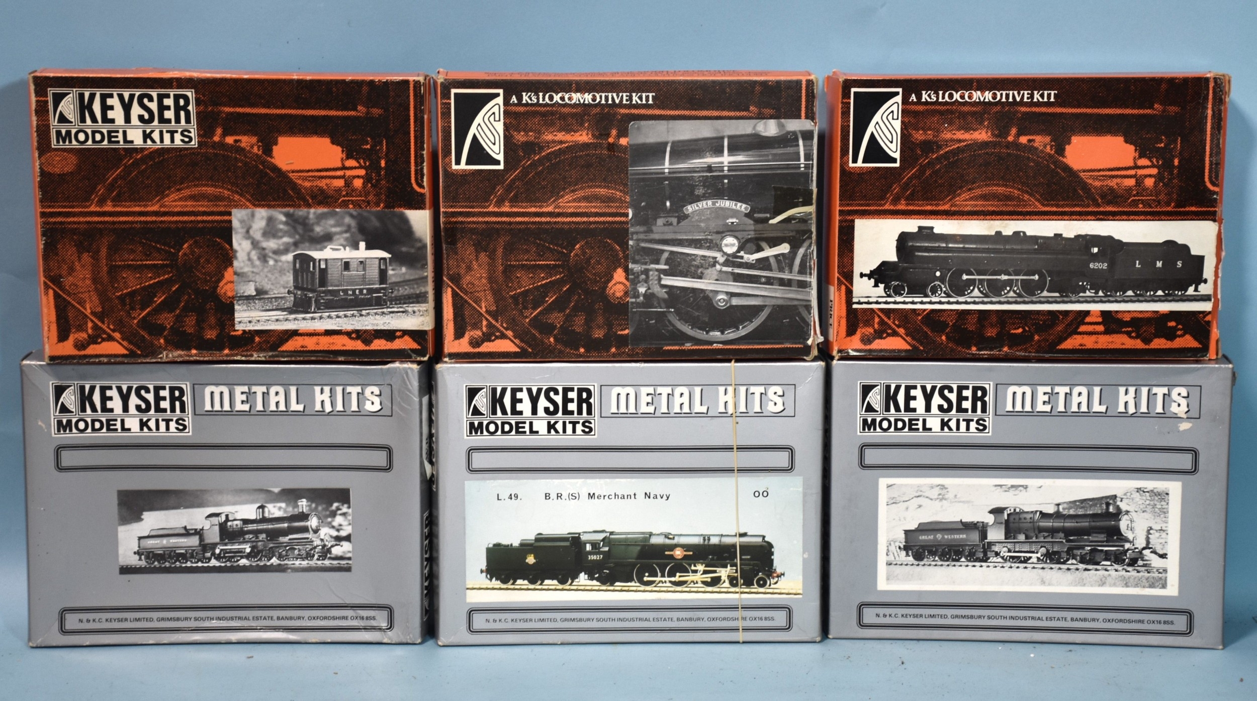 Keyser Model Kits, six boxed unassembled OO gauge locomotive kits.
