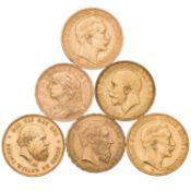 Gemischtes GOLD-Lot - 6 x Goldmünzen mit insg. ca. 39 g fein