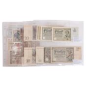 Banknoten-Konvolut / Deutsches Reich 1924–1945
