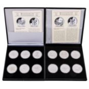 SILBER - Set 2x Set "Meilenstein der Postbeförderung,
