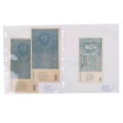Dt. Reich - Notausgaben im Frühjahr 1945, 1x 10 RM / 2x 100 RM 
