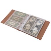 USA – Banknoten-Sammlung im Album, über 50 Scheine 1861–2017. 