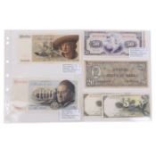 Bank deutscher Länder – Lot aus 7 Scheinen 1948