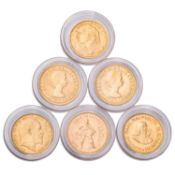 Gemischtes GOLDlot - 6x Goldmünze mit insg. ca. 42,8g Feingold,