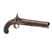 Perkussions-Pistole "Henry Nock", England,
