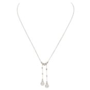 Belle Époque zartes Collier mit Altschliffdiamanten