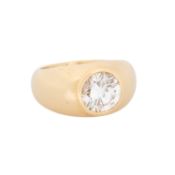 Solitärring mit Brillant von ca. 1,9 ct, 