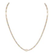 Solitär Collier mit Brillant von ca. 0,73 ct, 