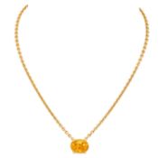 Collier mit goldgelbem Saphir 