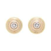 Paar Ohrclips mit 2 Brillanten, 