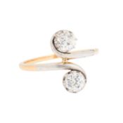 Ring "Moi et Toi" mit 2 schönen Altschliffdiamanten