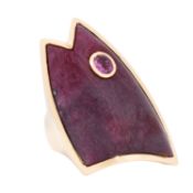 GÜNTER KRAUSS Ring "Fisch" aus Rubin 