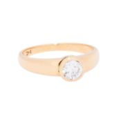 Solitärring mit Brillant von ca. 0,51 ct, 
