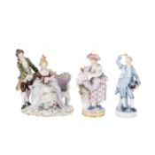 MEISSEN/THÜRINGEN 3 Figuren, Ende 19. Jh/ Anfang 20. Jh.