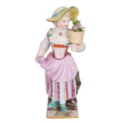 MEISSEN kleines Gärtnerkind, 1860-1924,