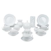 MEISSEN, 22-tlg. Teeservice 'Wellenspiel Relief ', 1. Wahl, 20. Jh.