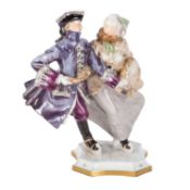 BING & GRÖNDAHL Figurengruppe 'Eislaufendes Paar', 1. H. 20. Jh.
