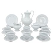 MEISSEN, Kaffeeservice 'X-Form weiß', 2. Wahl, 20. Jh.
