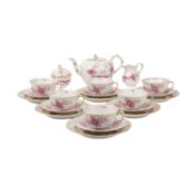 MEISSEN Teeservice für 6 Personen 'Indisch Purpur', 20. Jh.