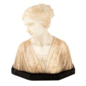 ALABASTER BÜSTE EINER JUNGEN DAME
