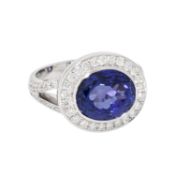 Ring mit Tansanit und Diamanten, 