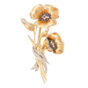 Schmuckobjekt / Brosche "Mohnblumen" 