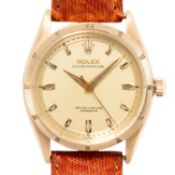 ROLEX Oyster Perpetual 18K Gelbgold Vintage Ref. 6569, ca. 50er Jahre. 