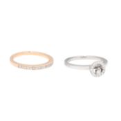 GERSTNER Ringpaar mit Brillanten 