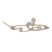 Jugendstil-Brosche mit Diamanten, 
