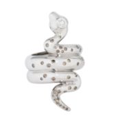 Schlangenring mit Brillanten zus. ca. 0,75 ct, 