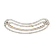 Art Déco Brosche mit Diamantrosen zus. ca. 1 ct, 