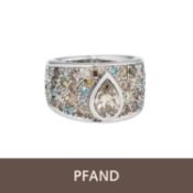 PFANDAUKTION - Ring WG, mit Tropfendiamant, 