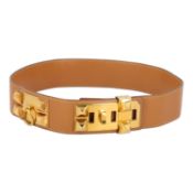 HERMÈS VINTAGE Gürtel "COLLIER DE CHIEN", Länge ca. 80cm.