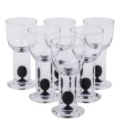 IITTALA, Finnland, 6 Likörgläser, 20. Jh.