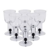 IITTALA, Finnland, 6 Sherrygläser 'OLIIVI', 20. Jh. 