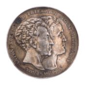Sachsen - Silbermedaille für Lebensrettung, 1832-36,