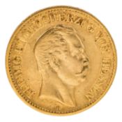 Dt. Kaiserreich /GOLD - Hessen, Ludwig III. (1848-1877) 10 Mark 1875-H