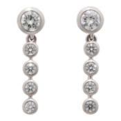 Ohrringe mit Brillanten von zus. ca. 1,5 ct, 