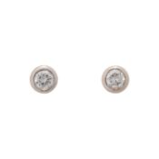 Solitär Ohrstecker mit Brillanten von je ca. 0,3 ct, 