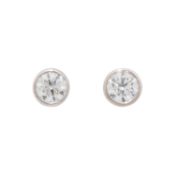 Solitär Ohrstecker mit Brillanten von je ca. 1 ct,
