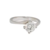 Solitärring mit Brillant von ca. 1 ct, 