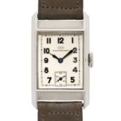 IWC "Tank" Art Déco Herrenuhr von 1937 mit Restaurierungsbericht und Archivauszug. 