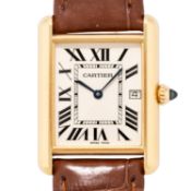 CARTIER Tank Louis Cartier "Date" Herrenuhr, Ref. 2441. Ca. 2010er Jahre.